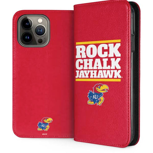 University of Kansas Rock Chalk Jayhawk iPhone 15 Pro Max Folio Case