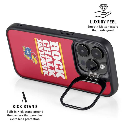 University of Kansas Rock Chalk Jayhawk iPhone 15 Pro Max Kickstand Case