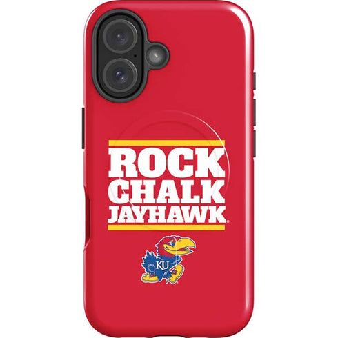 University of Kansas Rock Chalk Jayhawk iPhone 16 Plus Magsafe Impact Case