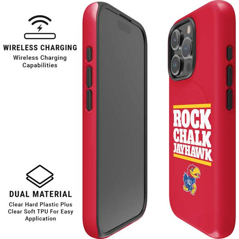University of Kansas Rock Chalk Jayhawk iPhone 16 Pro Magsafe Impact Case