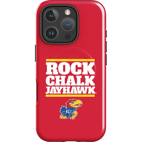 University of Kansas Rock Chalk Jayhawk iPhone 16 Pro Max Magsafe Impact Case