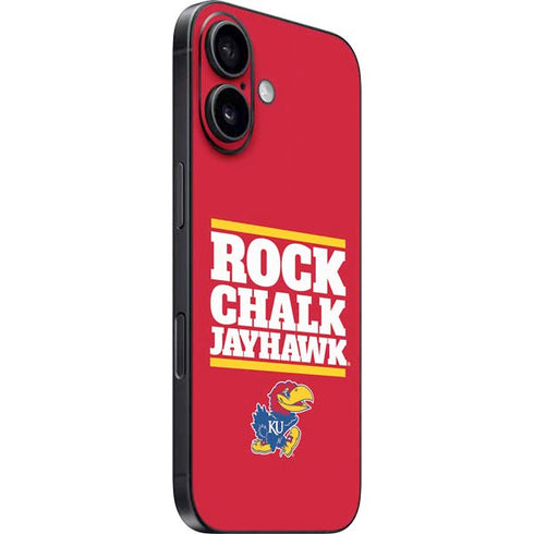 University of Kansas Rock Chalk Jayhawk iPhone 16 Skin