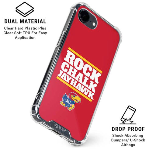 University of Kansas Rock Chalk Jayhawk iPhone 16e Clear Case