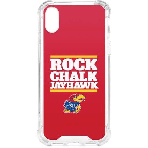 University of Kansas Rock Chalk Jayhawk iPhone XS Clear Case