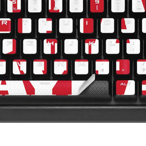 University of Kansas Rock Chalk Jayhawk K95 RGB PLATINUM Mechanical Gaming Keyboard Skin