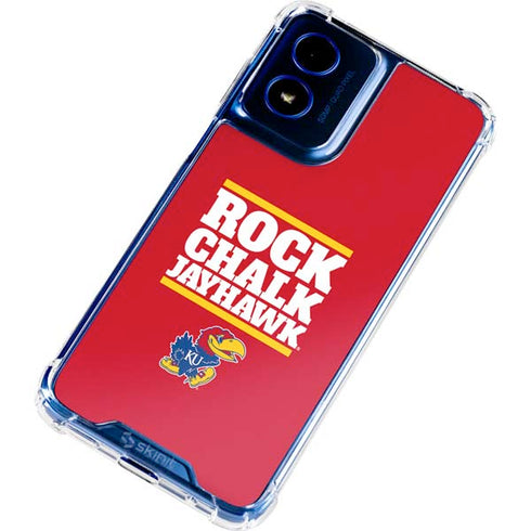 University of Kansas Rock Chalk Jayhawk Moto G 5G (2024) Clear Case