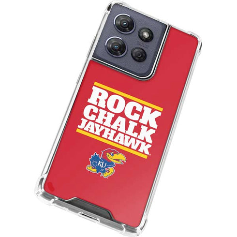 University of Kansas Rock Chalk Jayhawk Moto G Play 5G (2025) Clear Case