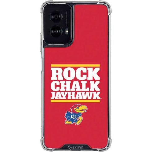 University of Kansas Rock Chalk Jayhawk Moto G Power 5G (2024) Clear Case