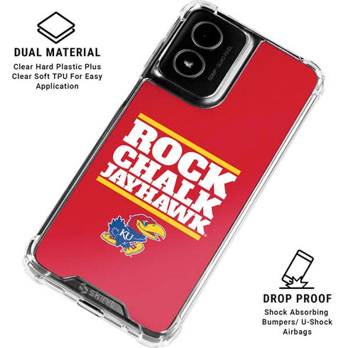 University of Kansas Rock Chalk Jayhawk Moto G Power 5G (2024) Clear Case