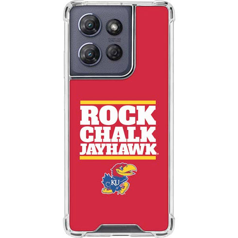 University of Kansas Rock Chalk Jayhawk Moto G Power 5G (2025) Clear Case