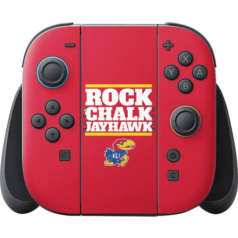 University of Kansas Rock Chalk Jayhawk Nintendo Switch 2 (2025) Joy-Con Controller Skin