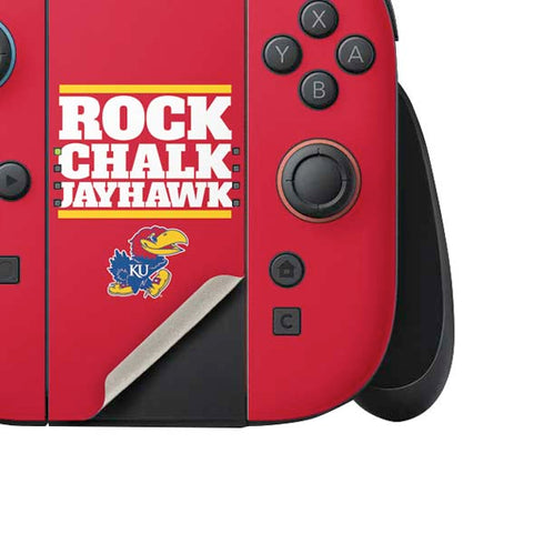 University of Kansas Rock Chalk Jayhawk Nintendo Switch 2 (2025) Joy-Con Controller Skin