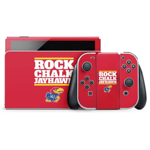 University of Kansas Rock Chalk Jayhawk Nintendo Skins