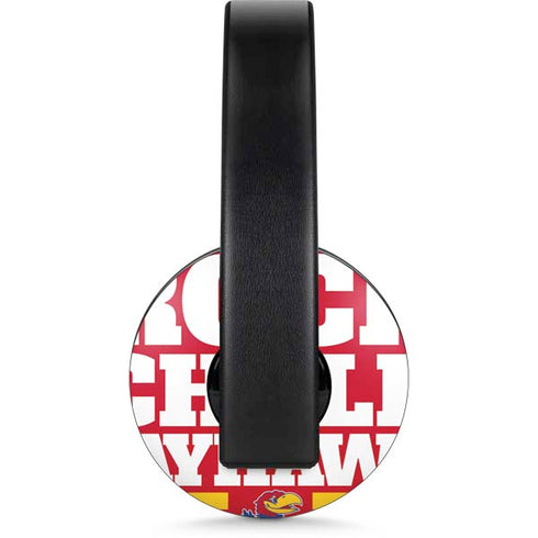 University of Kansas Rock Chalk Jayhawk PlayStation 4 Gold Wireless Headset Skin