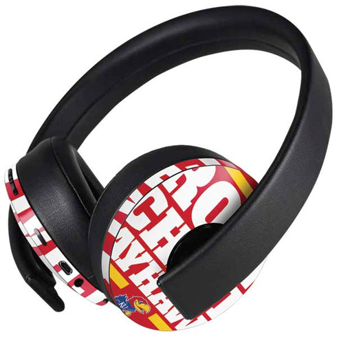 University of Kansas Rock Chalk Jayhawk PlayStation 4 Gold Wireless Headset Skin