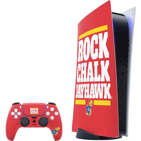 University of Kansas Rock Chalk Jayhawk PlayStation PS5 Skins