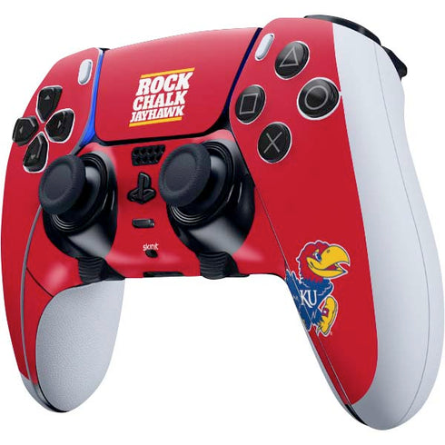 University of Kansas Rock Chalk Jayhawk PS5 DualSense Edge Pro Controller Skin