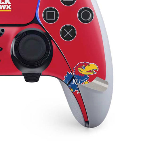 University of Kansas Rock Chalk Jayhawk PS5 DualSense Edge Pro Controller Skin