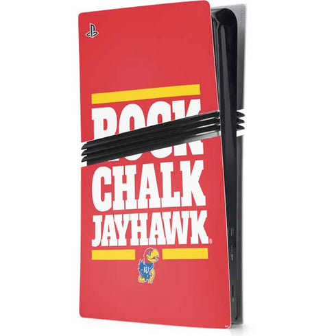 University of Kansas Rock Chalk Jayhawk PS5 Pro Console Skin