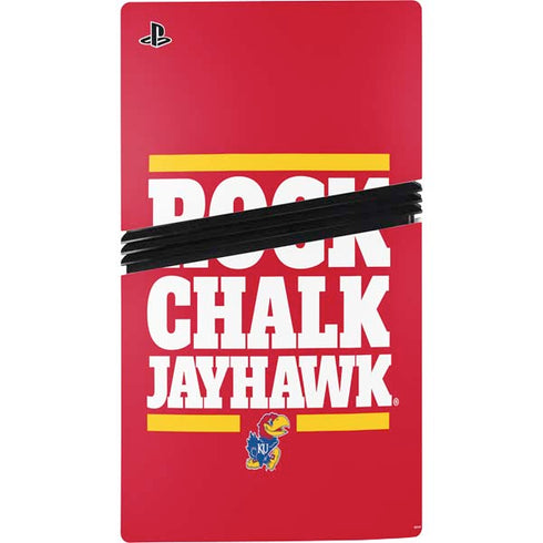 University of Kansas Rock Chalk Jayhawk PS5 Pro Console Skin