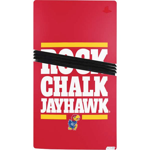 University of Kansas Rock Chalk Jayhawk PS5 Pro Console Skin