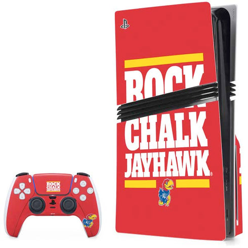 University of Kansas Rock Chalk Jayhawk PlayStation PS5 Skins