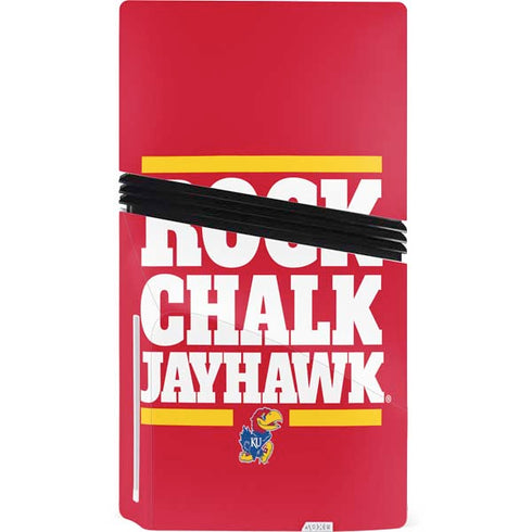 University of Kansas Rock Chalk Jayhawk PS5 Pro Disk Console Skin