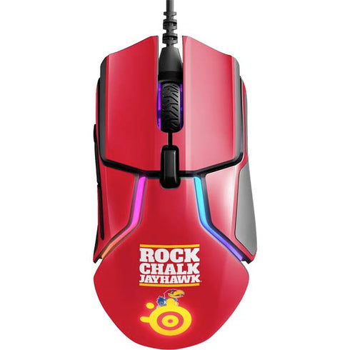 University of Kansas Rock Chalk Jayhawk SteelSeries Rival 600 Gaming Mouse Skin