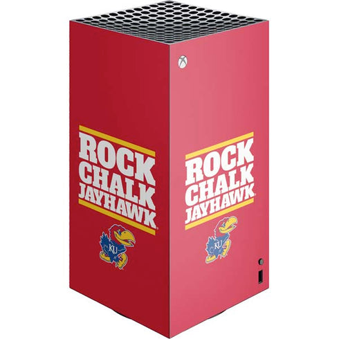 University of Kansas Rock Chalk Jayhawk XBox Series X Digital Edition Console Skin