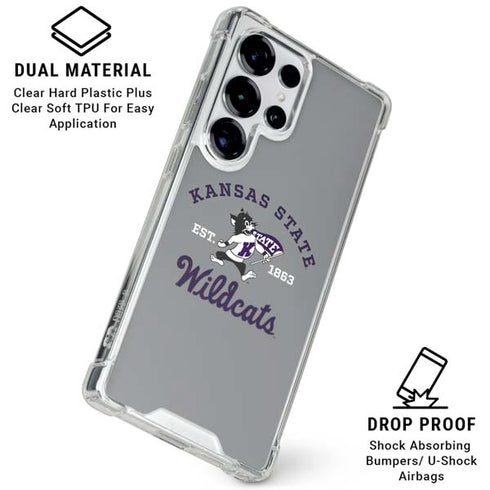 Kansas State University Wildcats Est 1863 Galaxy S26 Ultra Clear Case
