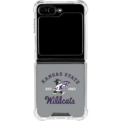 Kansas State University Wildcats Est 1863 Galaxy Z Flip6 Clear Case