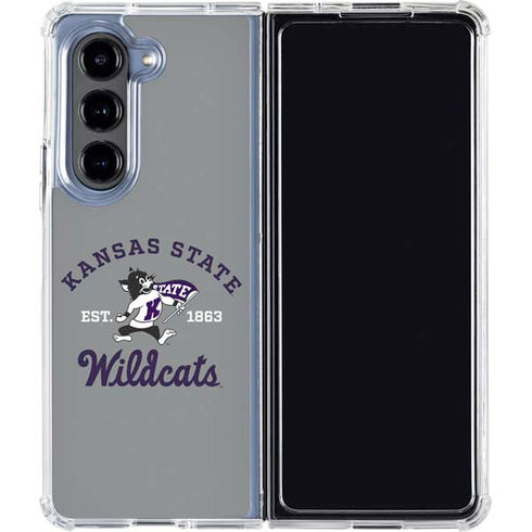 Kansas State University Wildcats Est 1863 Galaxy Z Fold5 5G Clear Case
