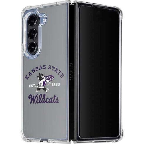 Kansas State University Wildcats Est 1863 Galaxy Z Fold5 5G Clear Case