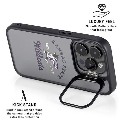 Kansas State University Wildcats Est 1863 iPhone 14 Pro Kickstand Case