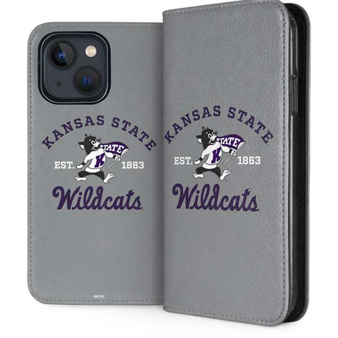 Kansas State University Wildcats Est 1863 iPhone 15 Folio Case