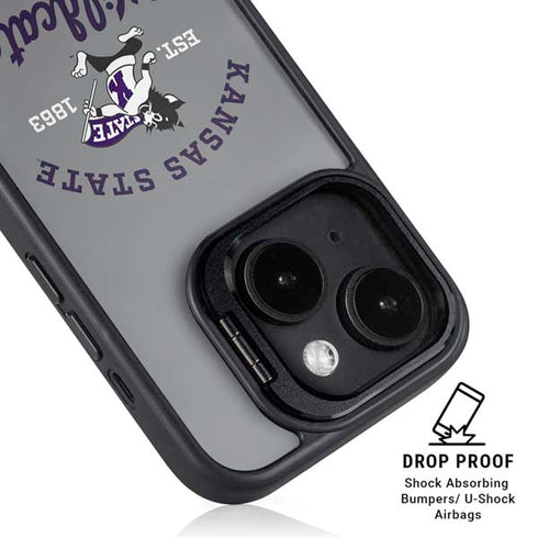 Kansas State University Wildcats Est 1863 iPhone 15 Kickstand Case