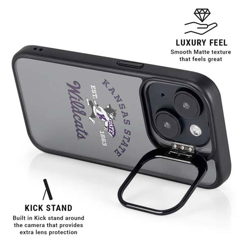Kansas State University Wildcats Est 1863 iPhone 15 Plus Kickstand Case
