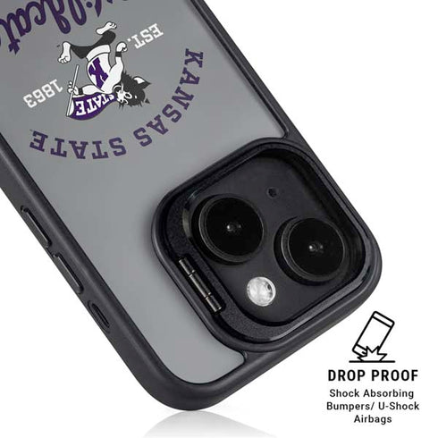 Kansas State University Wildcats Est 1863 iPhone 15 Plus Kickstand Case