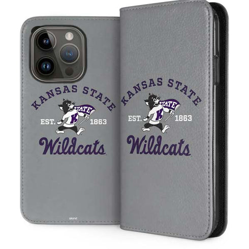 Kansas State University Wildcats Est 1863 iPhone 15 Pro Folio Case
