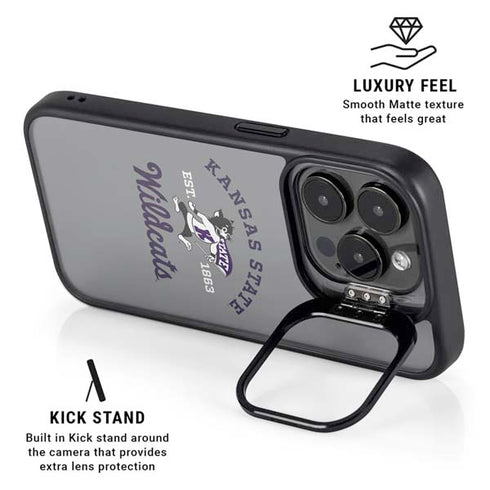 Kansas State University Wildcats Est 1863 iPhone 15 Pro Kickstand Case