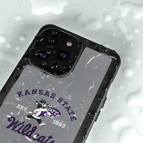 Kansas State University Wildcats Est 1863 iPhone 15 Pro Waterproof Case