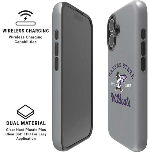 Kansas State University Wildcats Est 1863 iPhone 16 Magsafe Impact Case