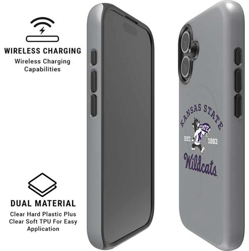 Kansas State University Wildcats Est 1863 iPhone 16 Plus Magsafe Impact Case