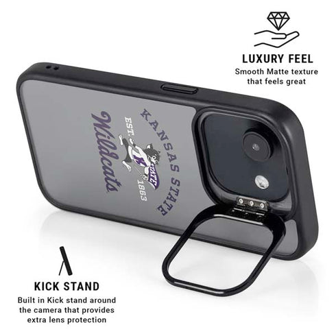 Kansas State University Wildcats Est 1863 iPhone 16e Kickstand Case