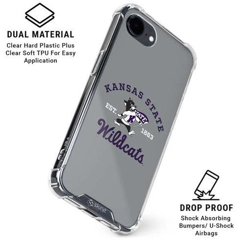 Kansas State University Wildcats Est 1863 iPhone 16e Clear Case