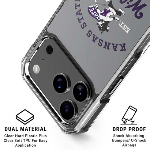 Kansas State University Wildcats Est 1863 iPhone 17 Pro Max Clear Case