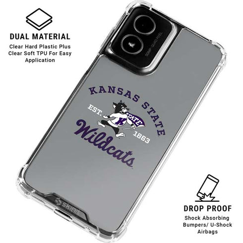 Kansas State University Wildcats Est 1863 Moto G Power 5G (2024) Clear Case