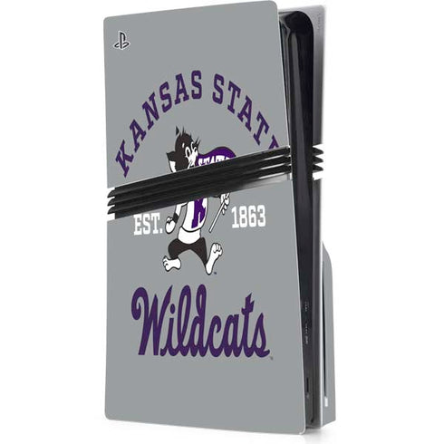 Kansas State University Wildcats Est 1863 PS5 Pro Disk Console Skin