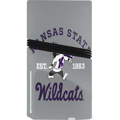 Kansas State University Wildcats Est 1863 PS5 Pro Disk Console Skin