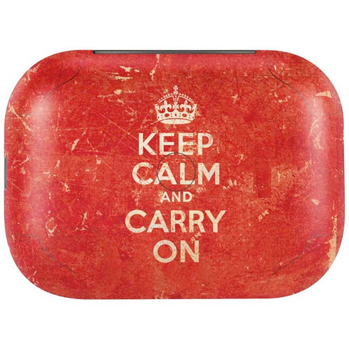 Keep Calm and Carry On Distressed Amazon Echo Buds Skin